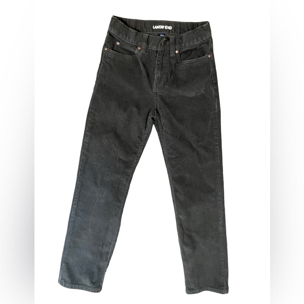 Lands' End Kids' Taupe/Grey Tone Corduroy Pants size 12